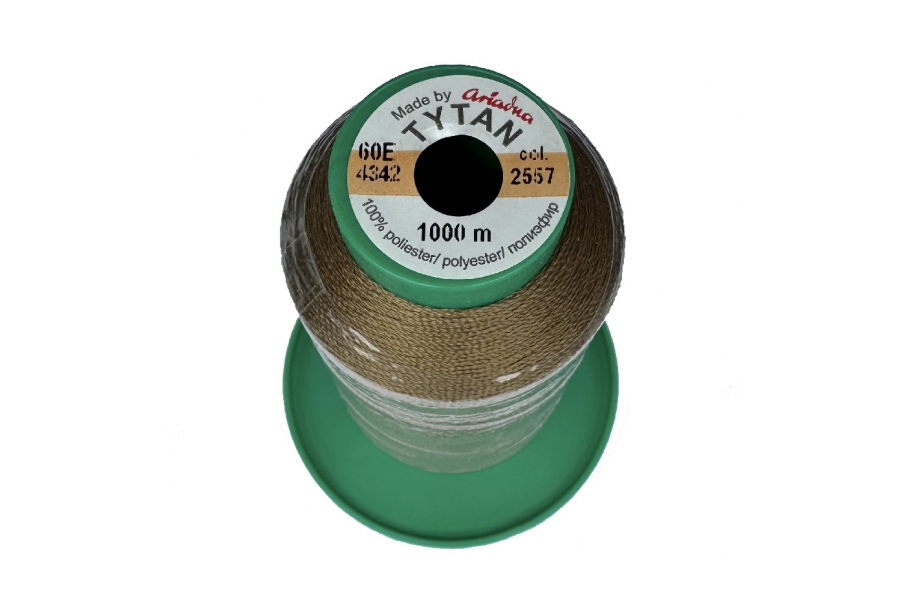 Нитки бісерні Ariadna Tytan 60E, 1000 метрів, коричневий 2557